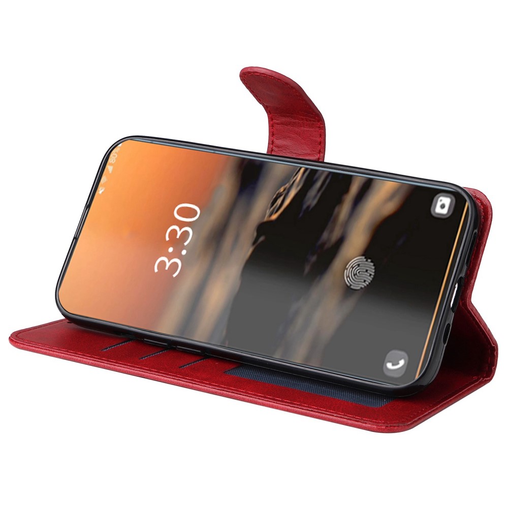  Samsung Galaxy S23 Ultra Fodral Läder Röd