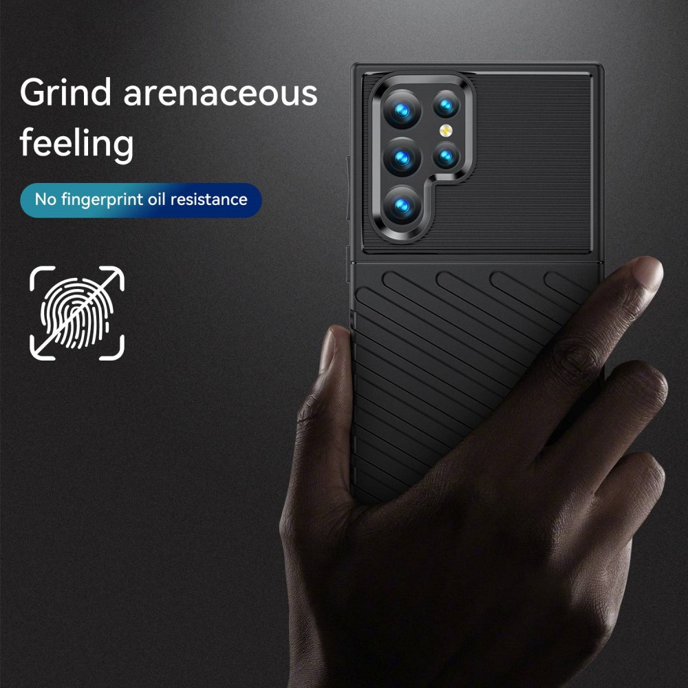  Samsung Galaxy S23 Ultra Skal Twill Textur Svart