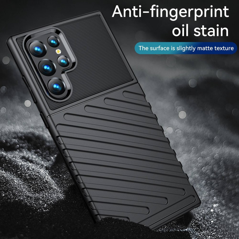  Samsung Galaxy S23 Ultra Skal Twill Textur Svart