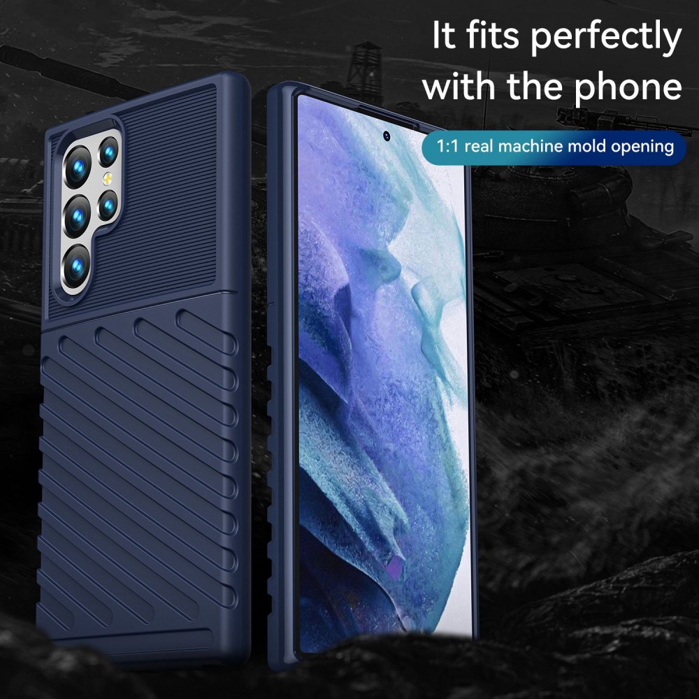  Samsung Galaxy S23 Ultra Skal Twill Textur Blå