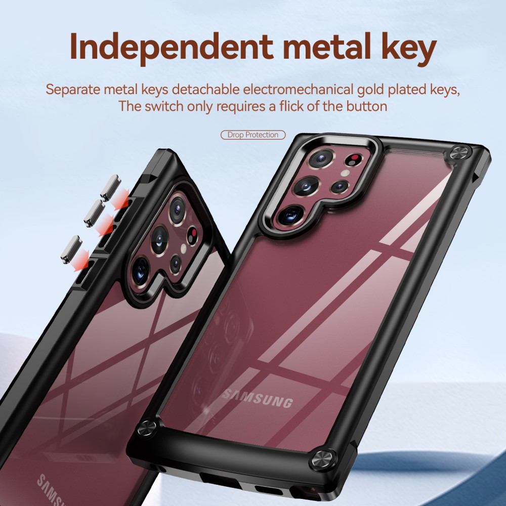  Samsung Galaxy S23 Ultra Skal Shockproof Hybrid Svart