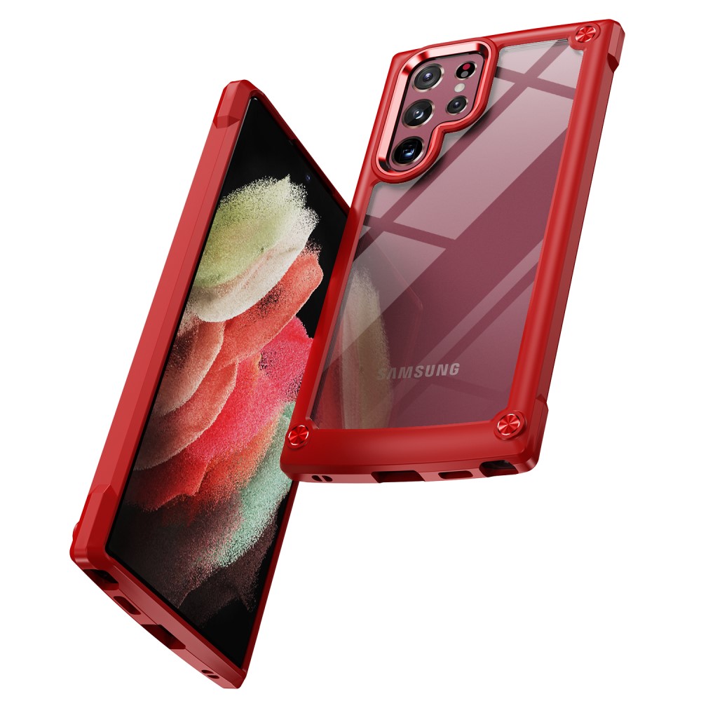  Samsung Galaxy S23 Ultra Skal Shockproof Hybrid Röd