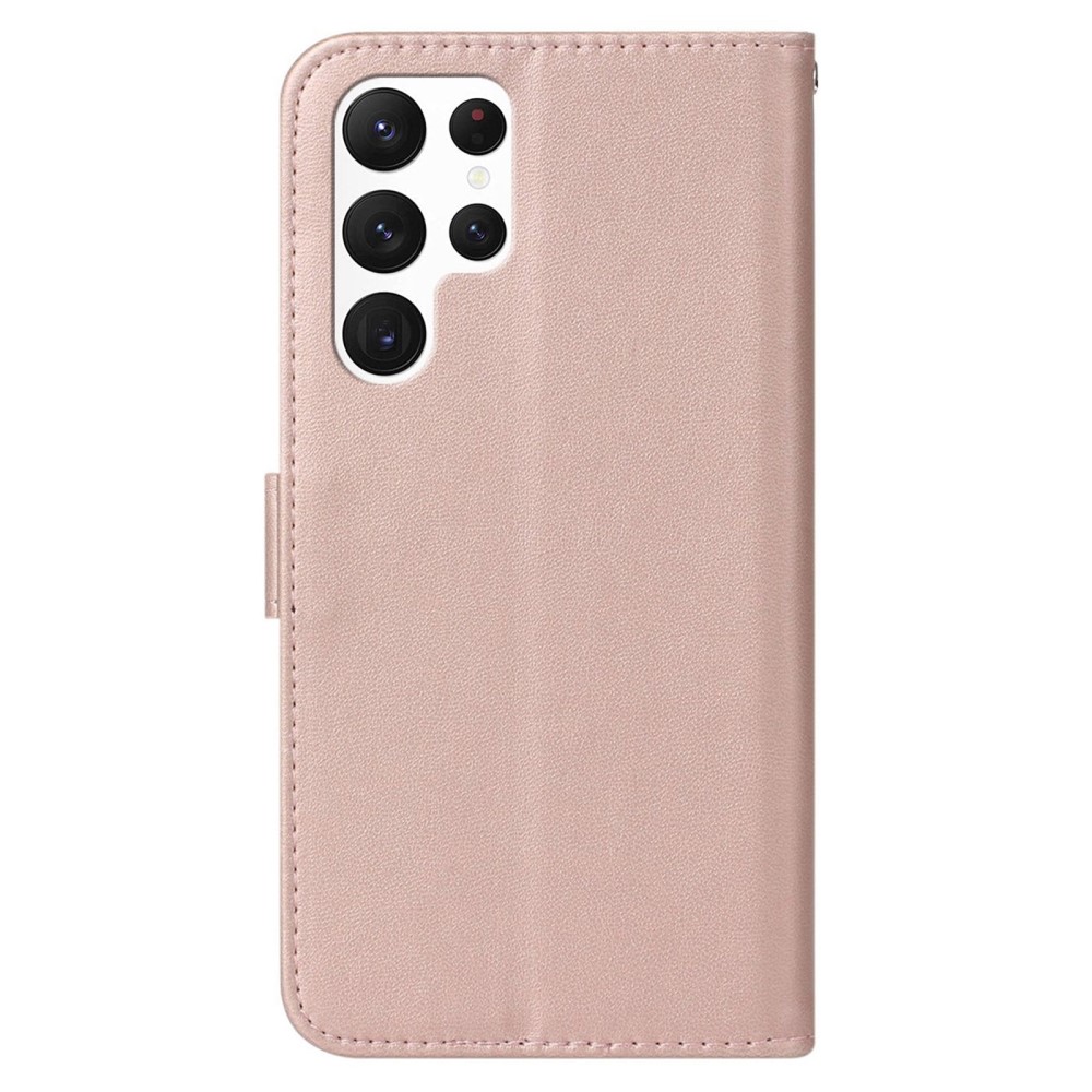  Samsung Galaxy S23 Ultra Fodral Solid Läder Roséguld