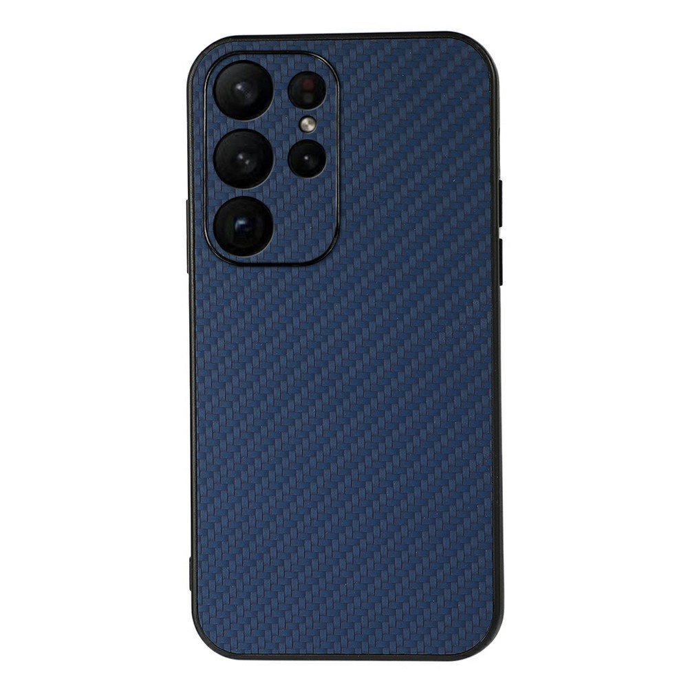  Samsung Galaxy S23 Ultra Skal Kolfiber Textur Blå