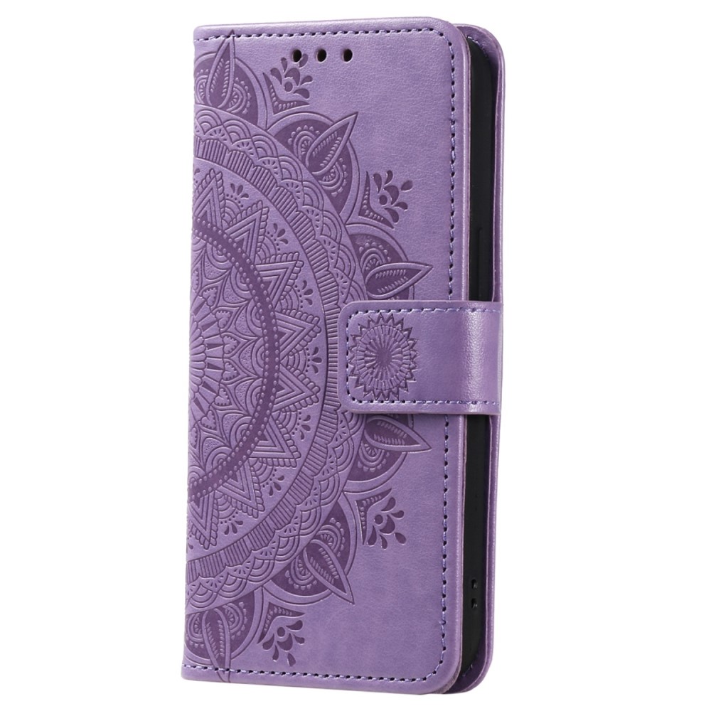  Samsung Galaxy S23 Ultra Fodral Mandala Läder Lila