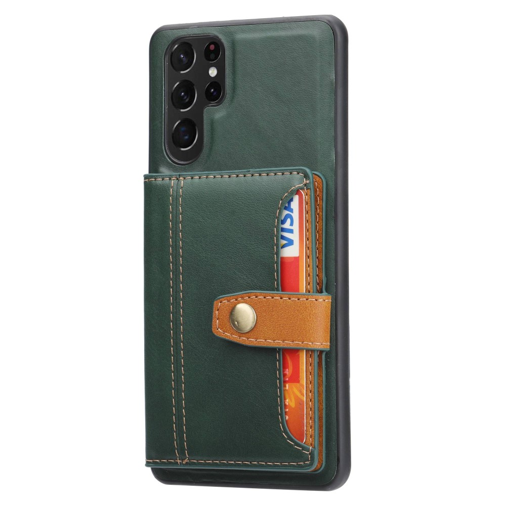  Samsung Galaxy S23 Ultra Skal Med Plånbok Grön