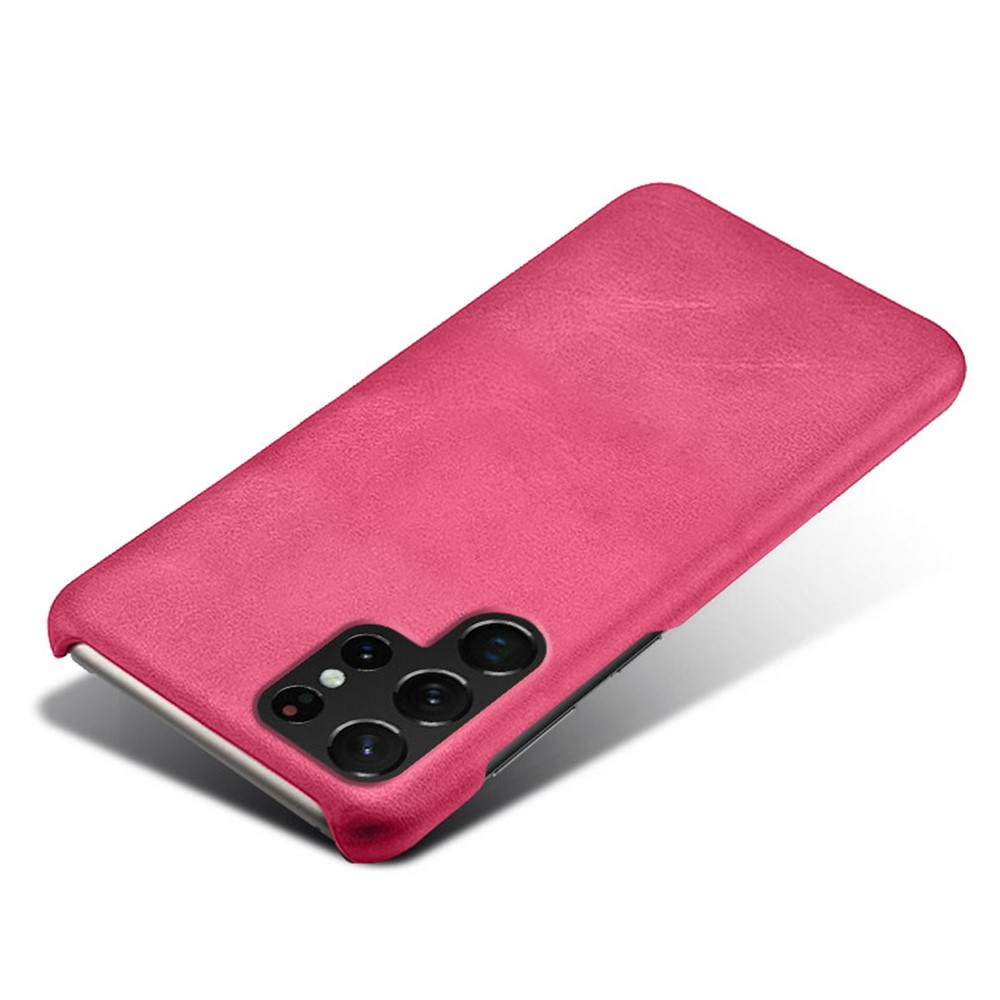  Samsung Galaxy S23 Ultra Skal Läder Belagt Rosa