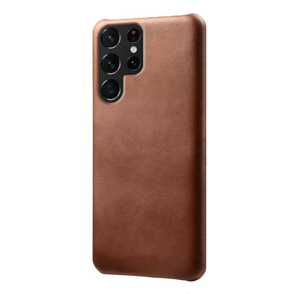  Samsung Galaxy S23 Ultra Skal Läder Belagt Brun