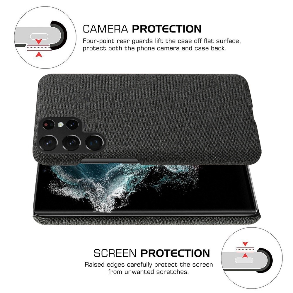 KSQ KSQ Samsung Galaxy S23 Ultra Skal Tygbelagt Svart