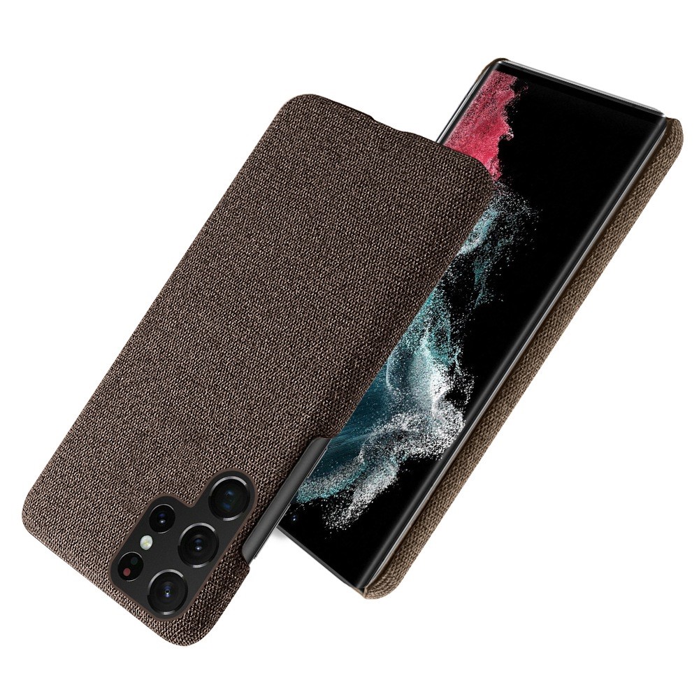 KSQ KSQ Samsung Galaxy S23 Ultra Skal Tygbelagt Brun