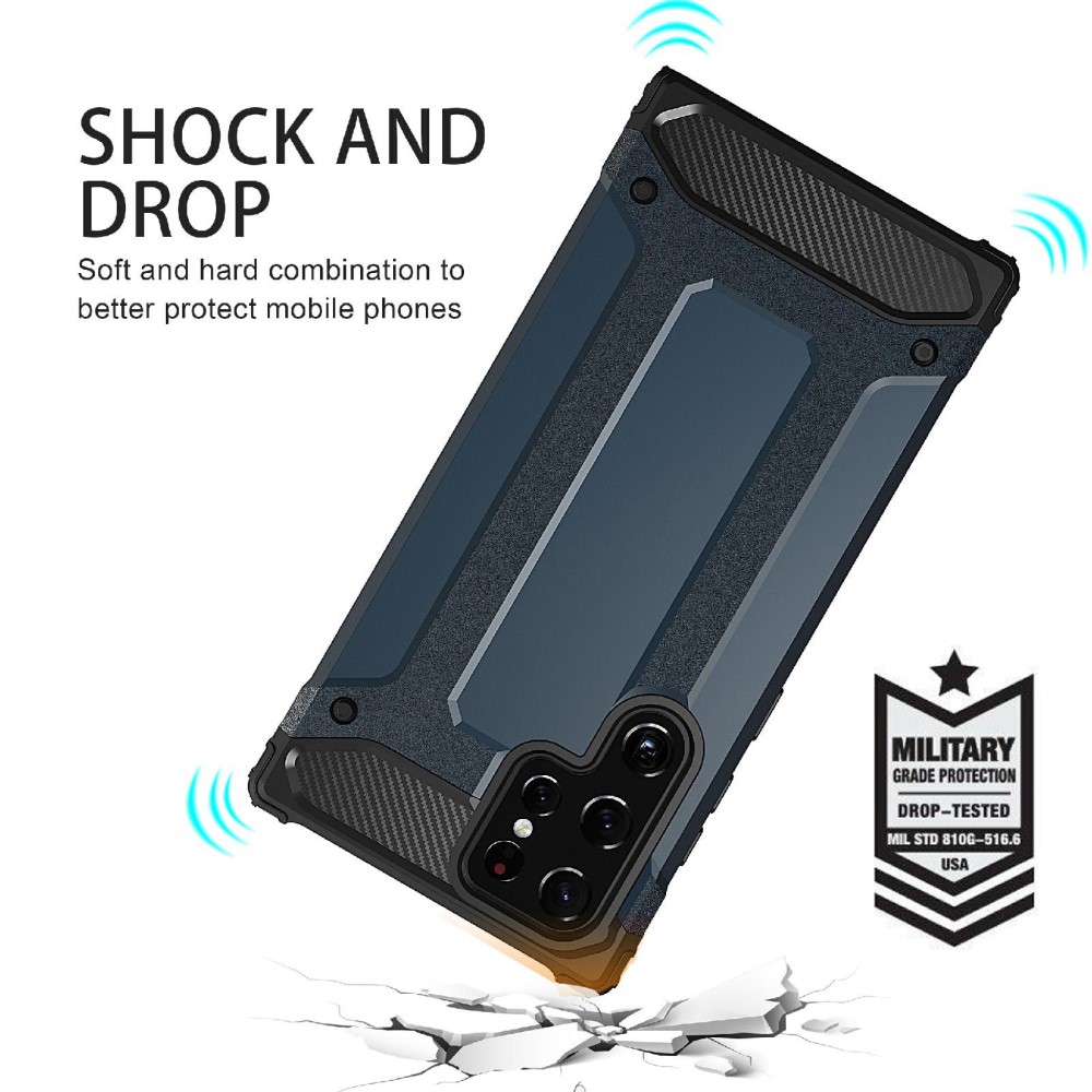  Samsung Galaxy S23 Ultra Skal Shockproof Hybrid Armor Silver