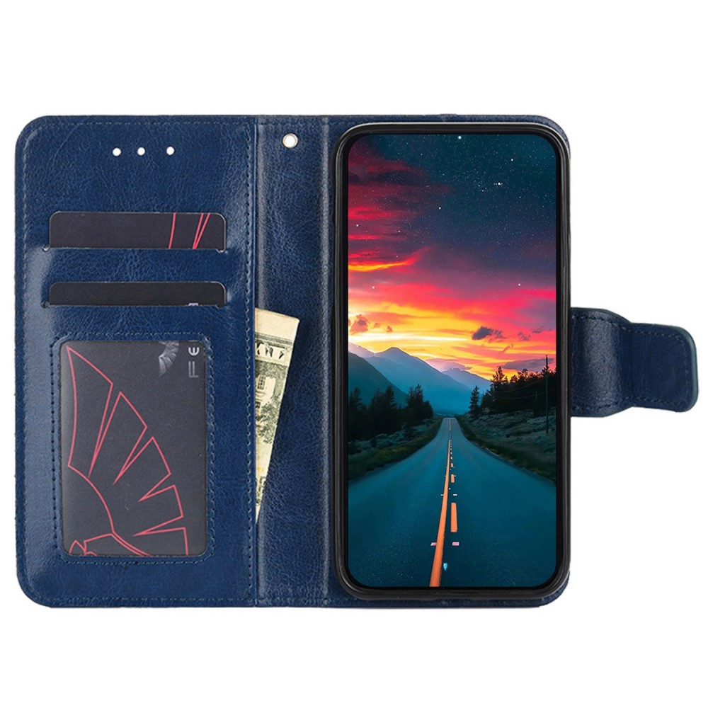  Samsung Galaxy S23 Ultra Fodral Läder Blå