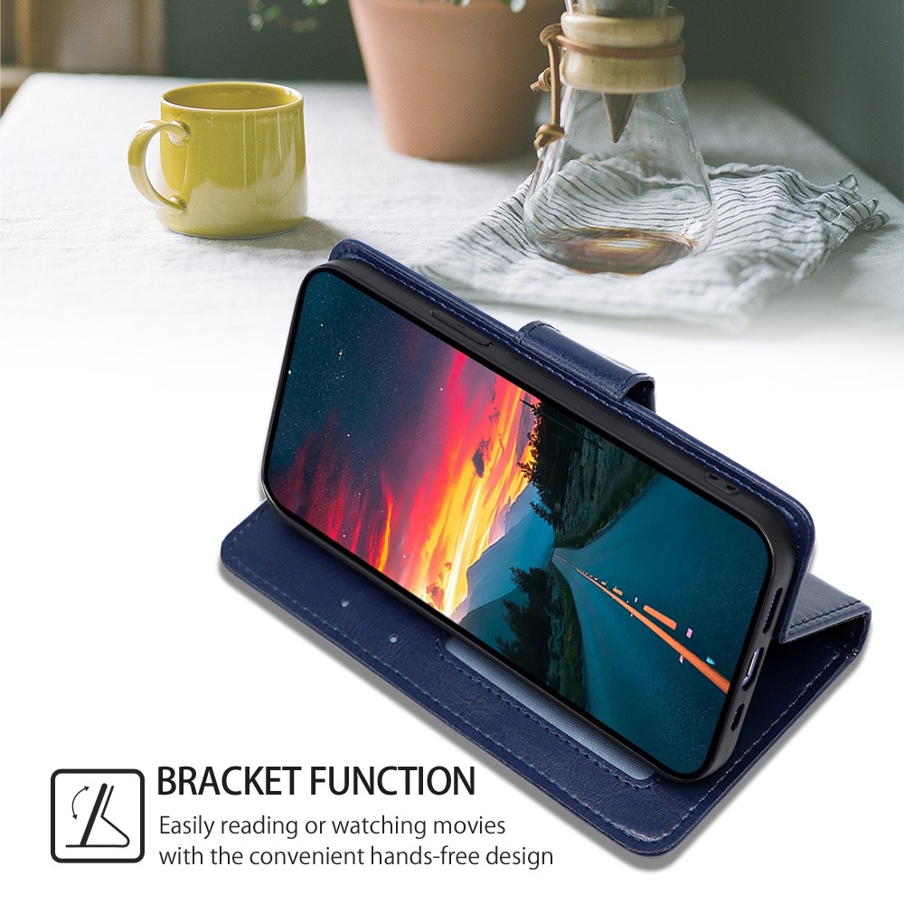  Samsung Galaxy S23 Ultra Fodral Läder Blå