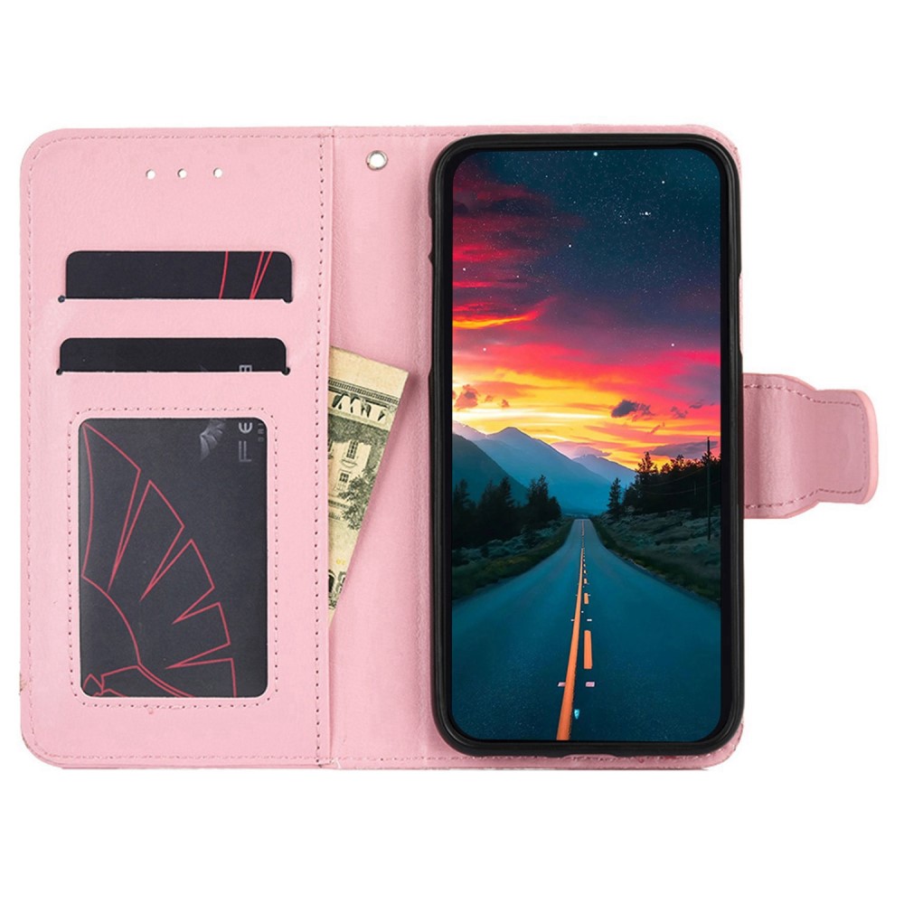  Samsung Galaxy S23 Ultra Fodral Läder Ljus Rosa