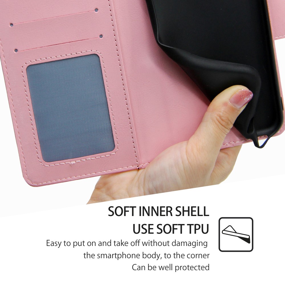  Samsung Galaxy S23 Ultra Fodral Läder Ljus Rosa