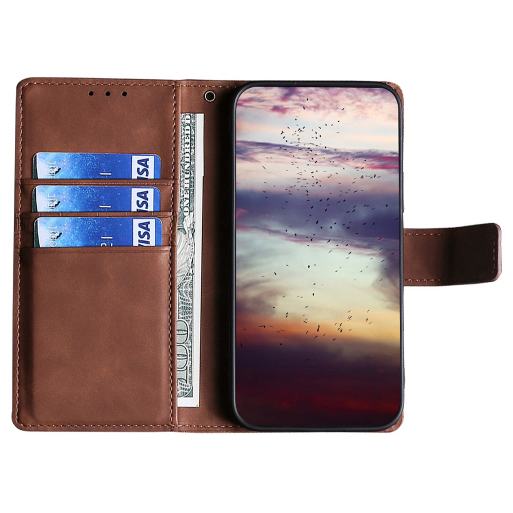  Samsung Galaxy S23 Ultra Fodral Krokodil Textur Brun
