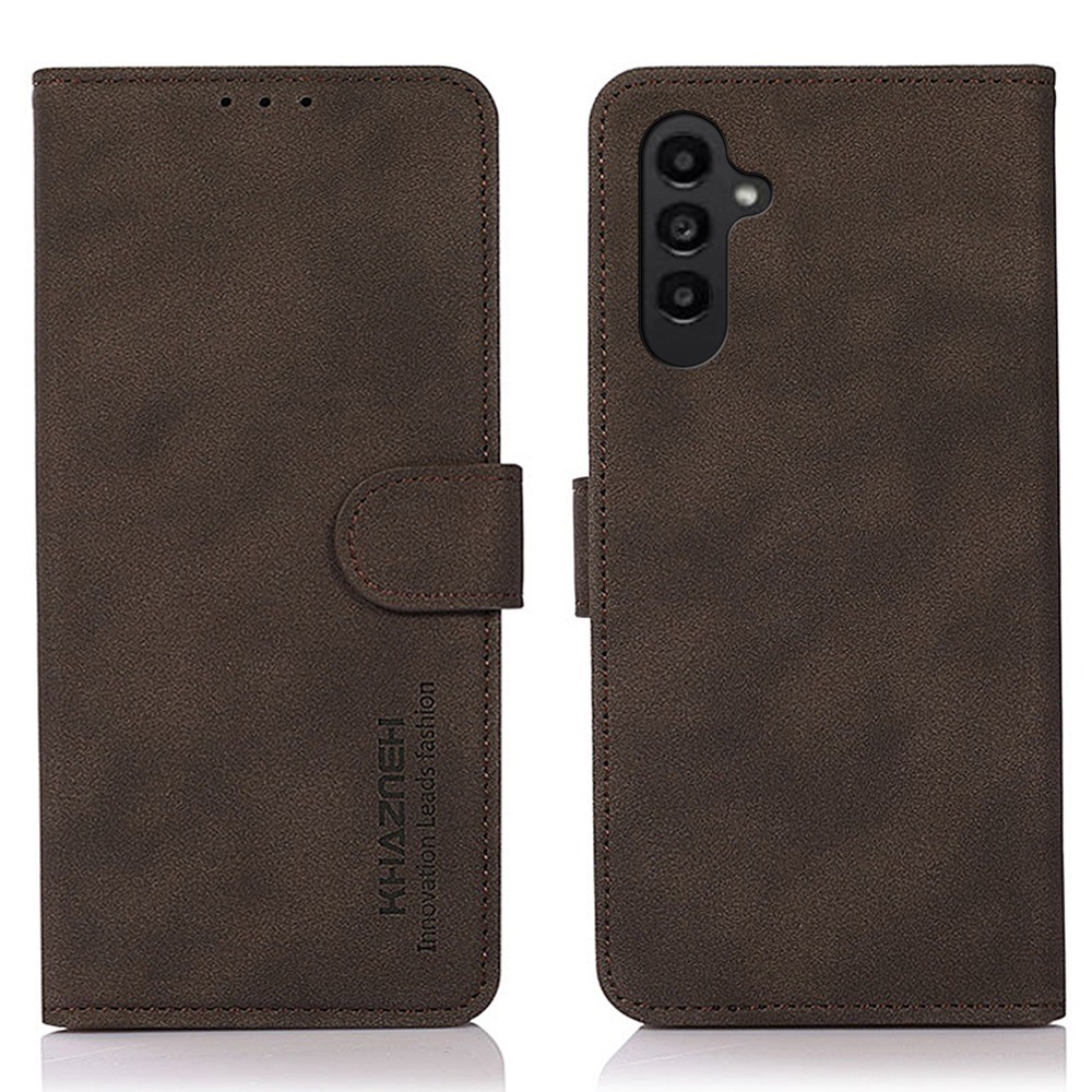 KHAZNEH KHAZNEH Galaxy A14 4G/5G Fodral Retro Läder Brun