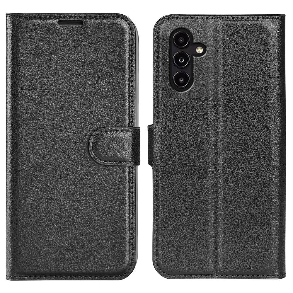  Samsung Galaxy A14 4G/5G Fodral Litchi Läder Svart