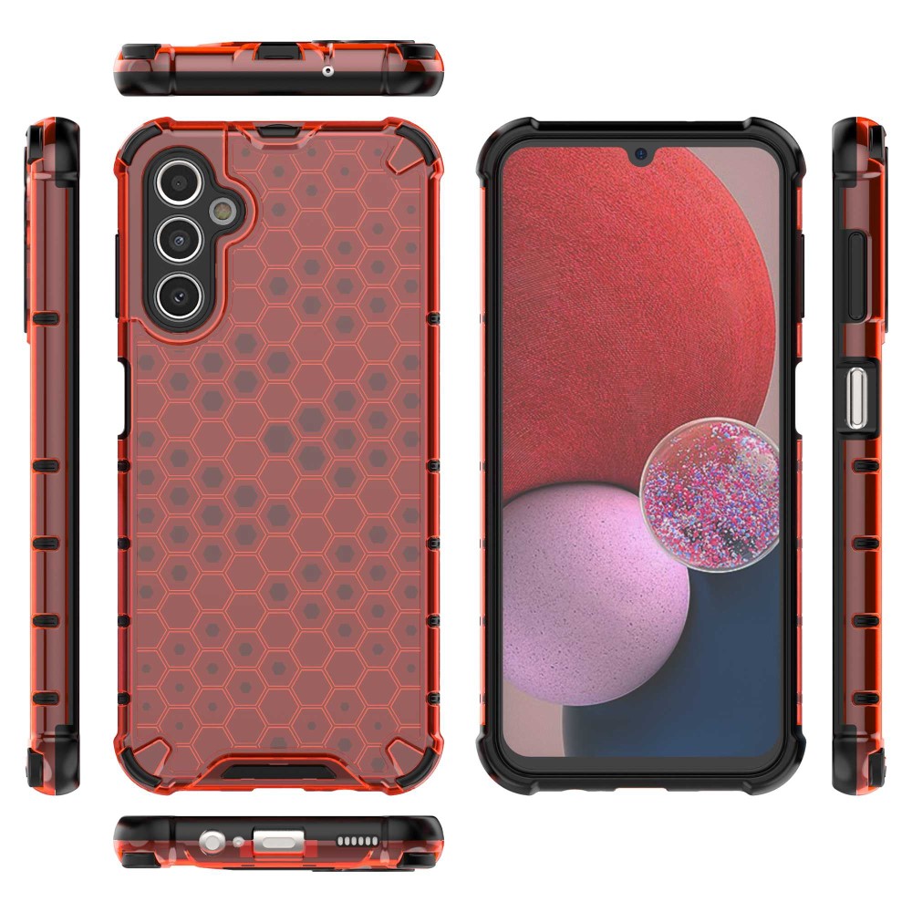  Galaxy A14 4G/5G Skal Shockproof Honeycomb Textur Röd
