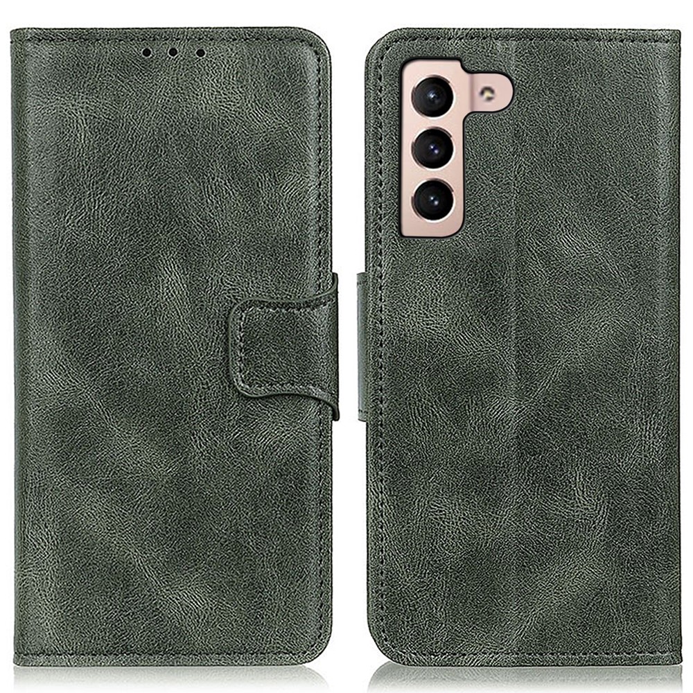  Samsung Galaxy S23 Fodral Crazy Horse Läder Svartgrön