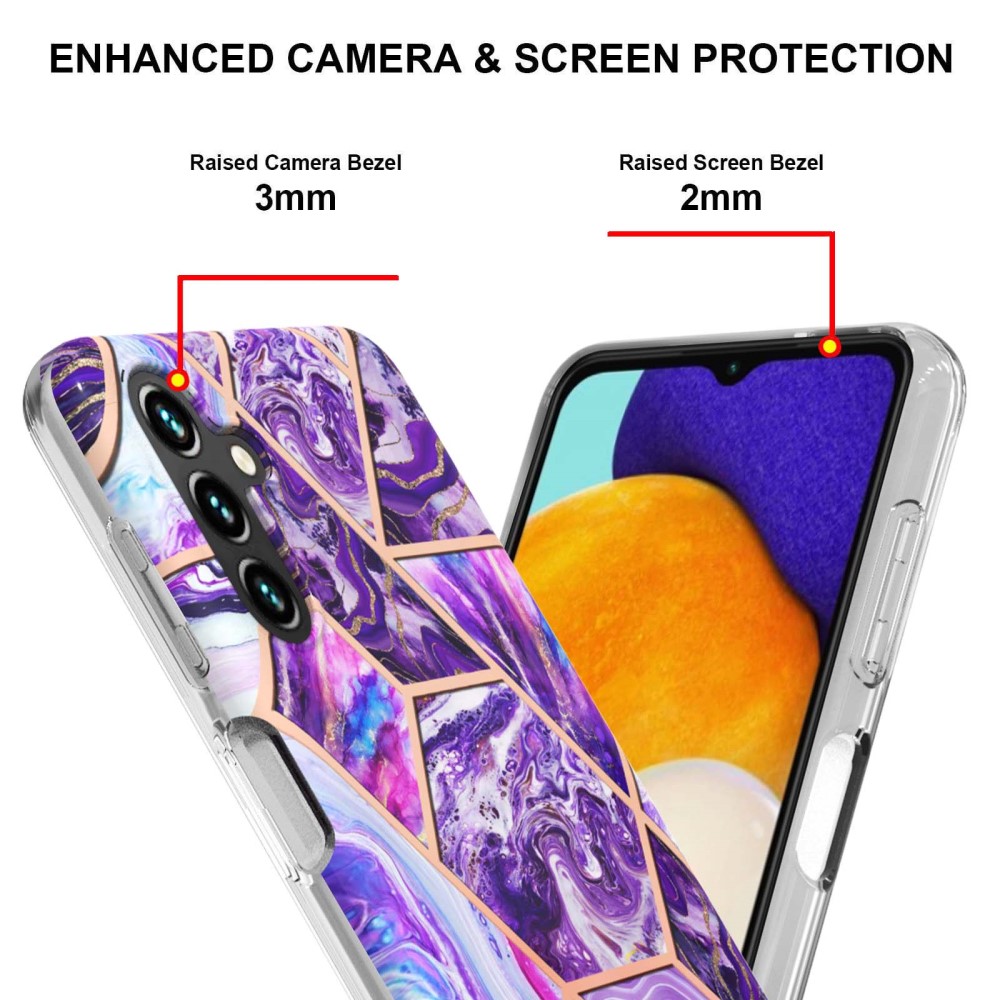  Samsung Galaxy A14 4G/5G Skal Marmor Mörk Lila