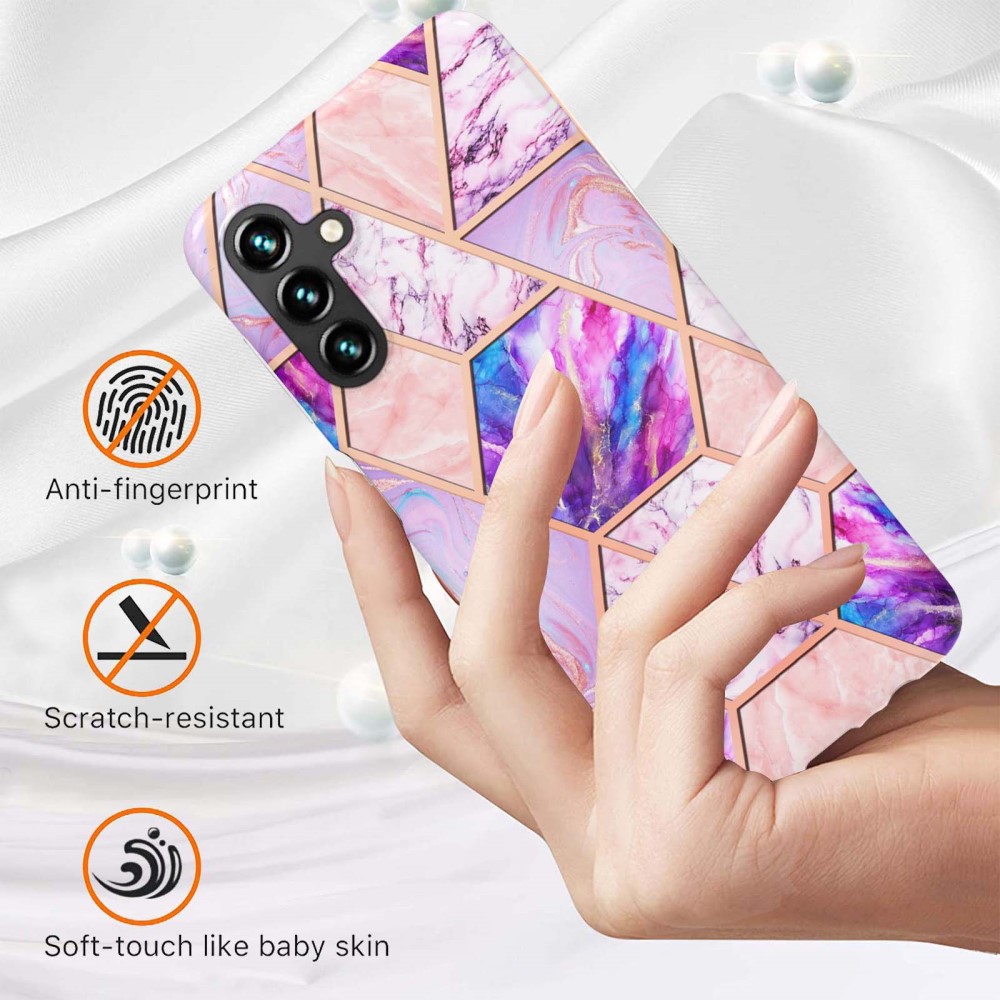  Samsung Galaxy A14 4G/5G Skal Marmor Lila