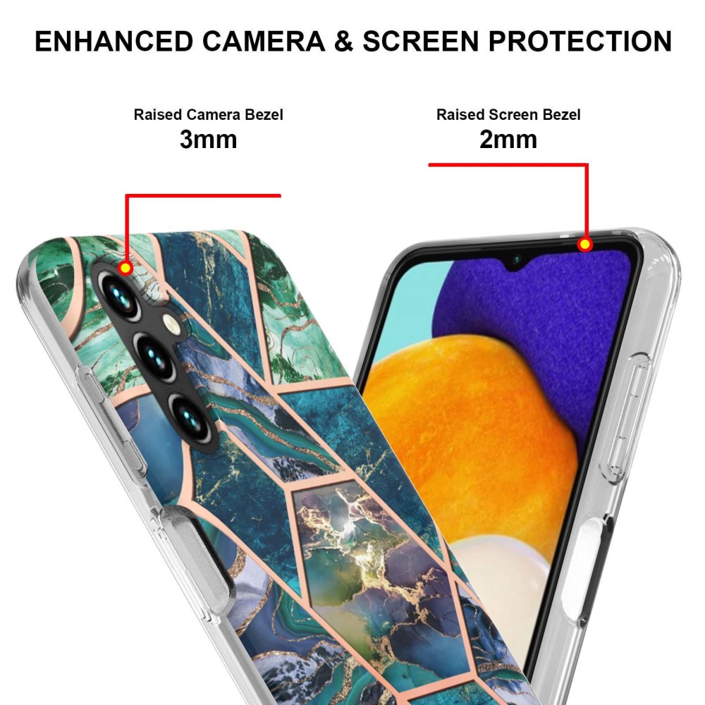  Samsung Galaxy A14 4G/5G Skal Marmor Blå/Grön