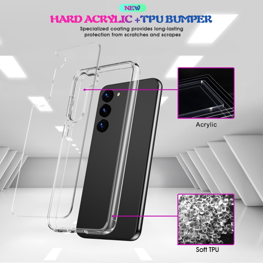  Samsung Galaxy S23 Skal Akryl/TPU Transparent