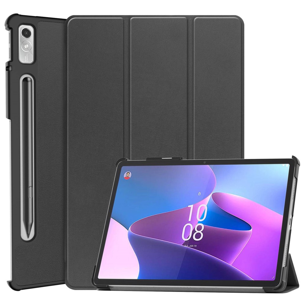  Lenovo Tab P11 Pro Gen 2 Fodral Tri-Fold Läder Svart