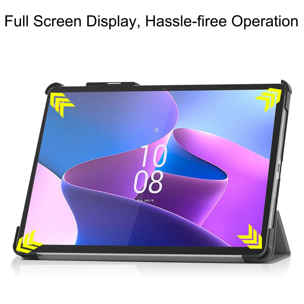  Lenovo Tab P11 Pro Gen 2 Fodral Tri-Fold Läder Grå