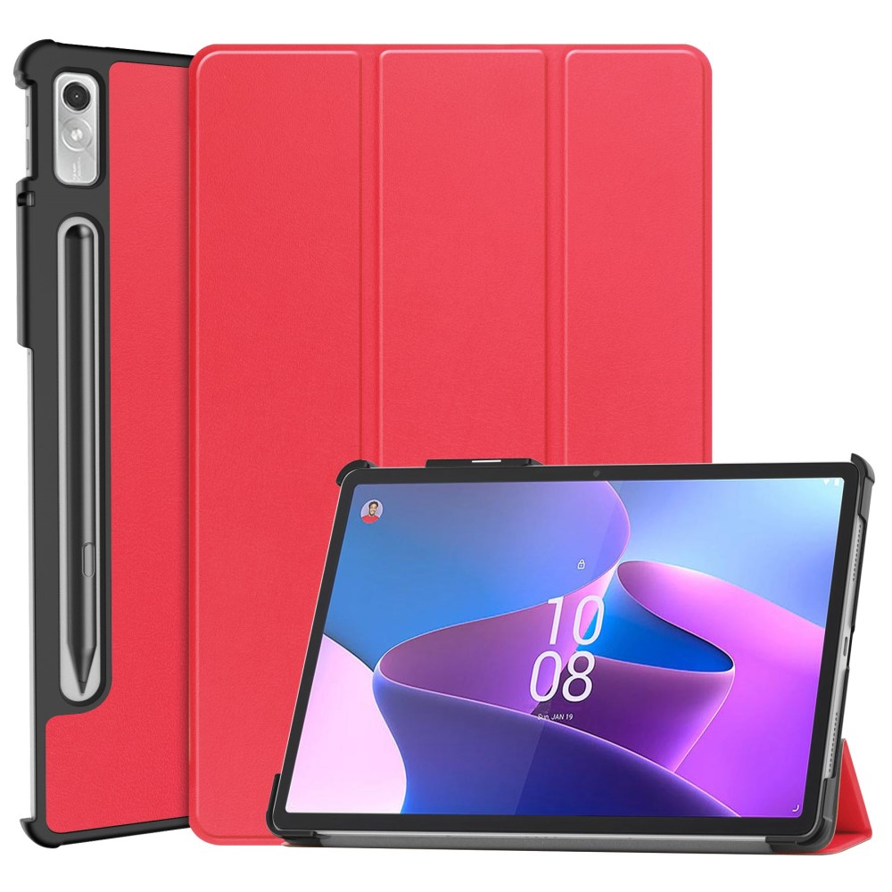  Lenovo Tab P11 Pro Gen 2 Fodral Tri-Fold Läder Röd