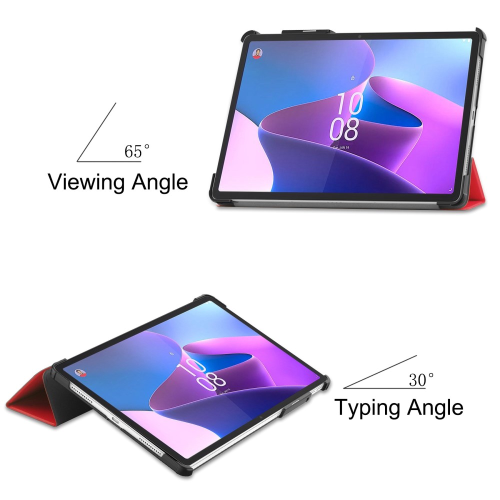 Lenovo Tab P11 Pro Gen 2 Fodral Tri-Fold Läder Röd