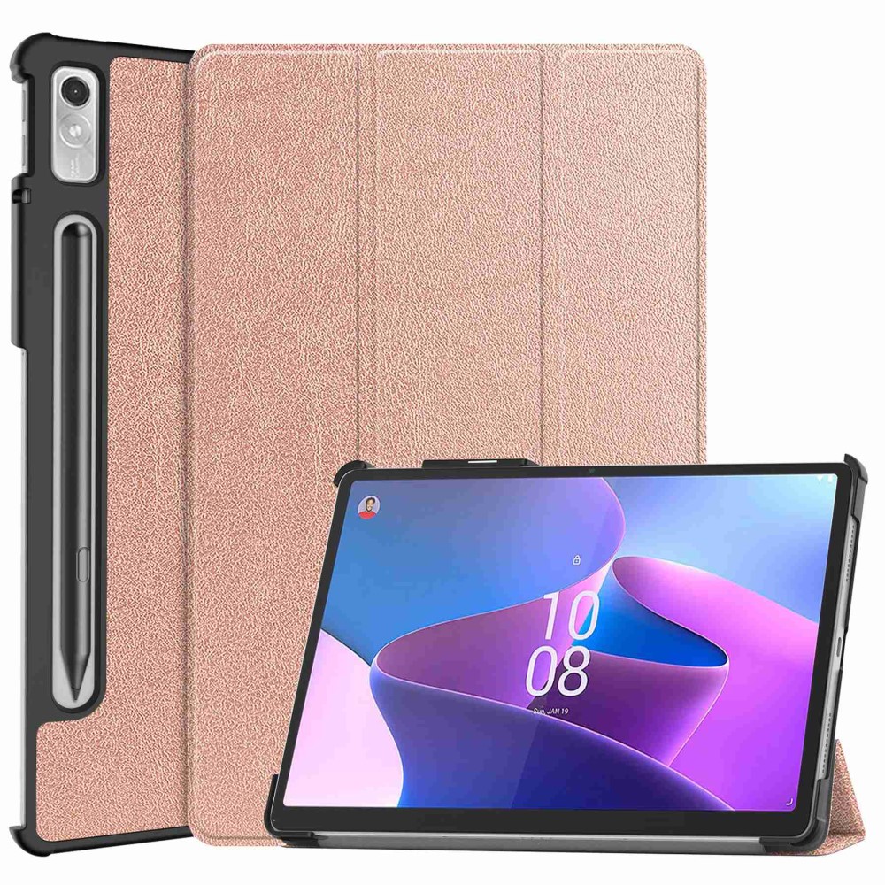  Lenovo Tab P11 Pro Gen 2 Fodral Tri-Fold Läder Roséguld