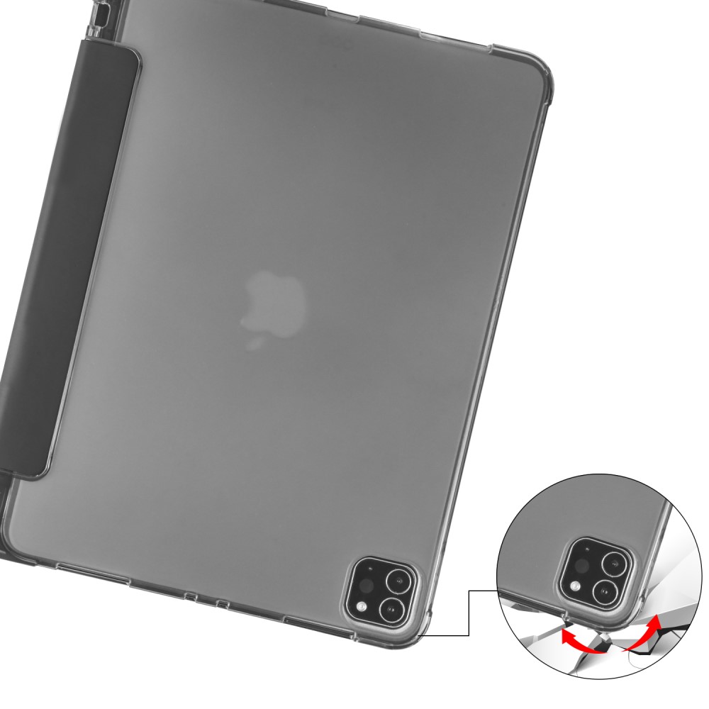  iPad Pro 12.9 Fodral Tri-Fold Pennhållare Svart