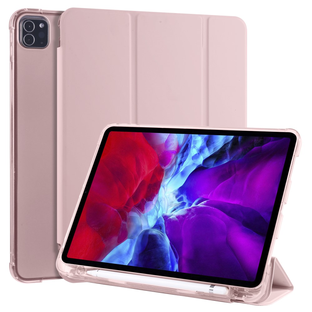  iPad Pro 12.9 Fodral Tri-Fold Pennhållare Roséguld