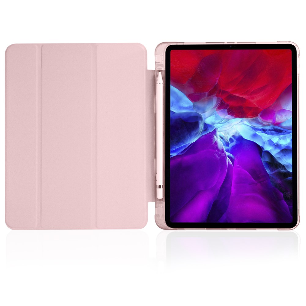  iPad Pro 12.9 Fodral Tri-Fold Pennhållare Roséguld