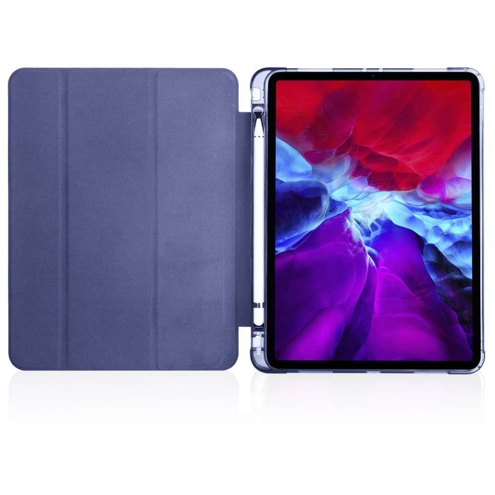  iPad Pro 12.9 Fodral Tri-Fold Pennhållare Blå