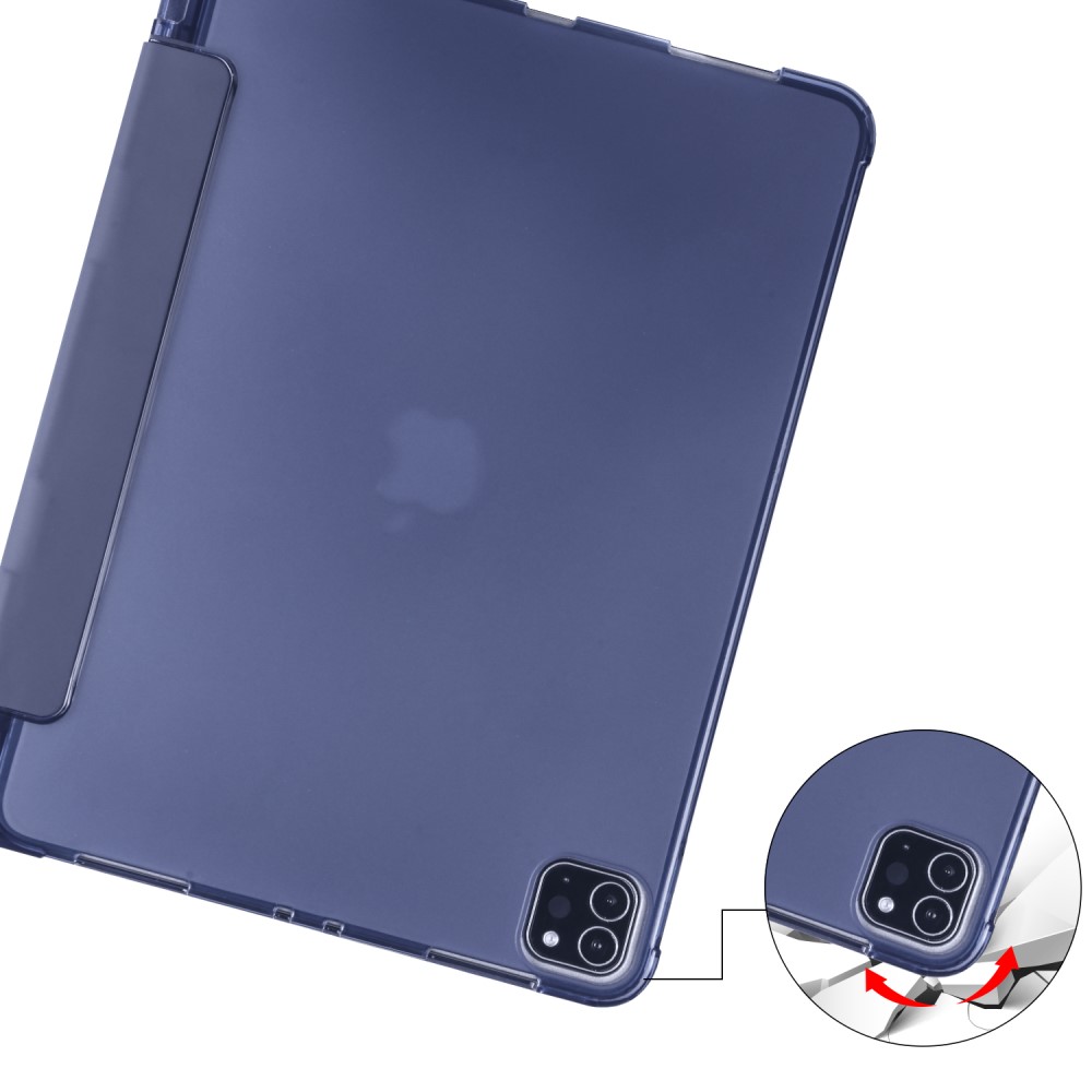  iPad Pro 12.9 Fodral Tri-Fold Pennhållare Blå