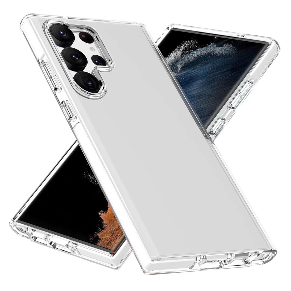  Samsung Galaxy S23 Ultra Skal Hybrid Bi-Color Vit/Transparent