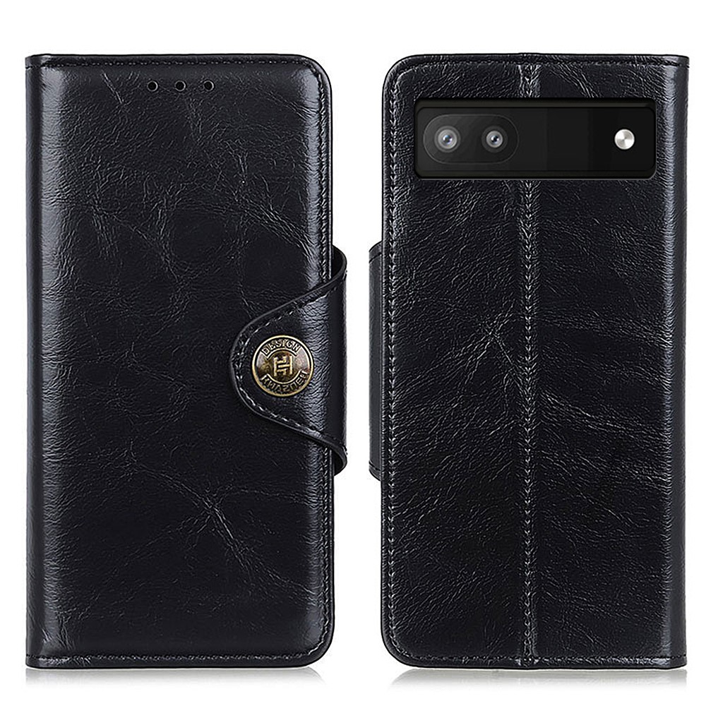 KHAZNEH KHAZNEH Google Pixel 6A Fodral Magnetisk Mässing Svart