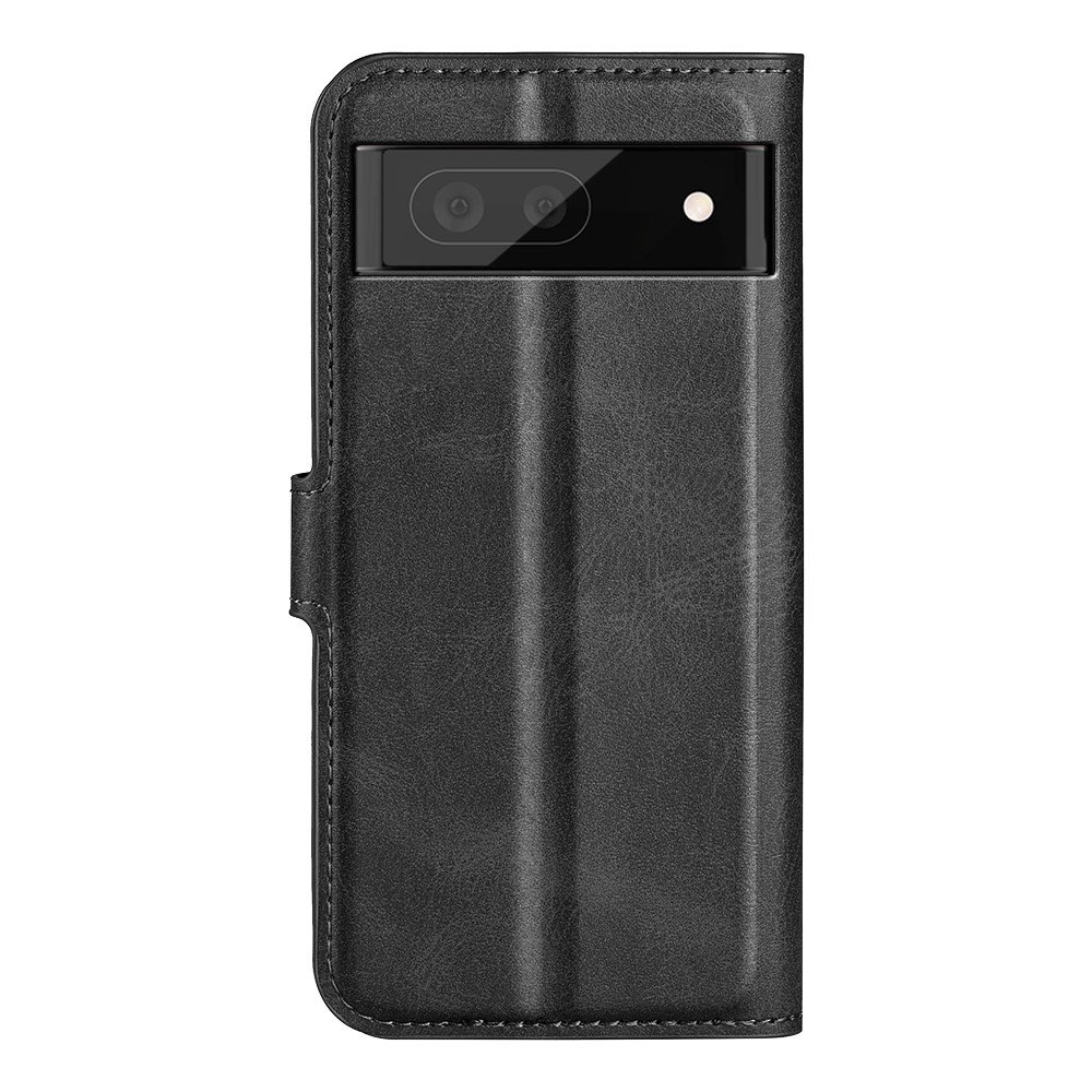  Google Pixel 6A Fodral Solid Läder Svart