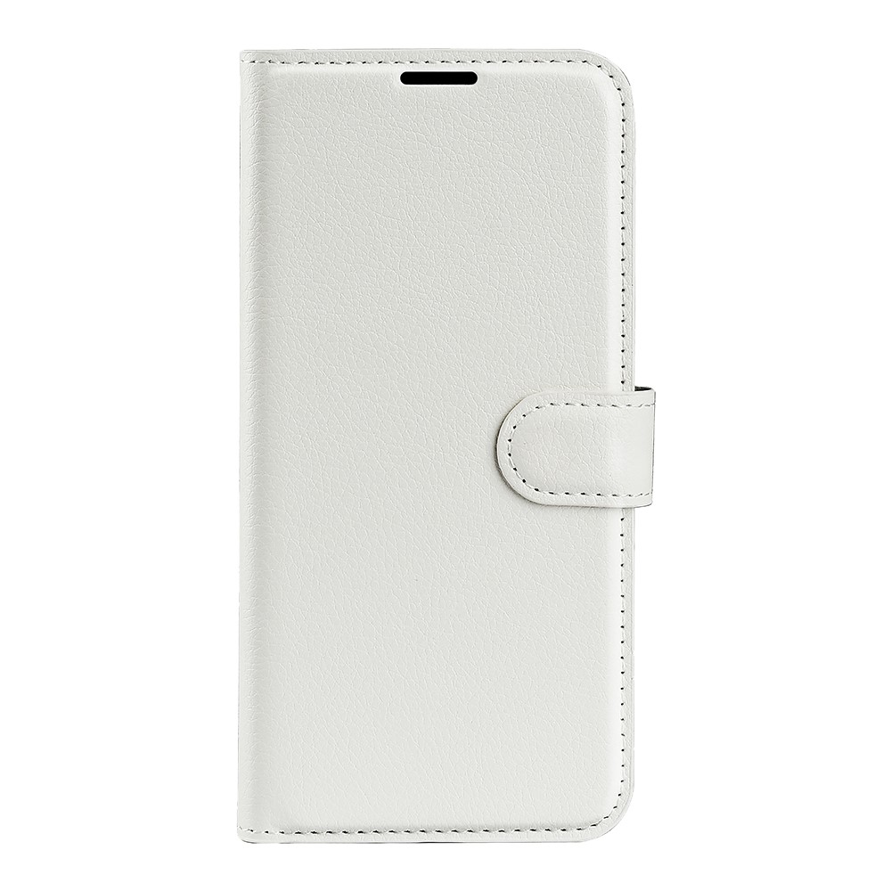  Google Pixel 6A Fodral Litchi Läder Vit