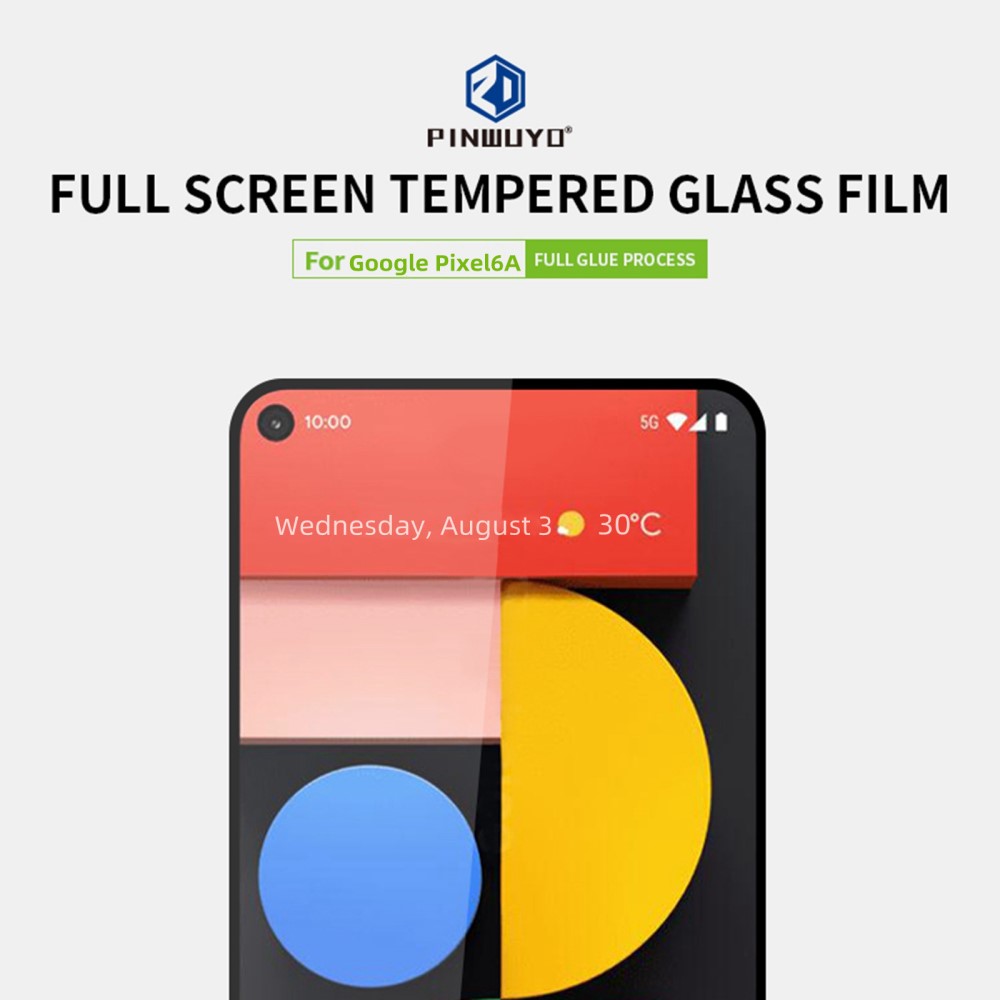 PINWUYO PINWUYO Google Pixel 6A Skärmskydd Heltäckande
