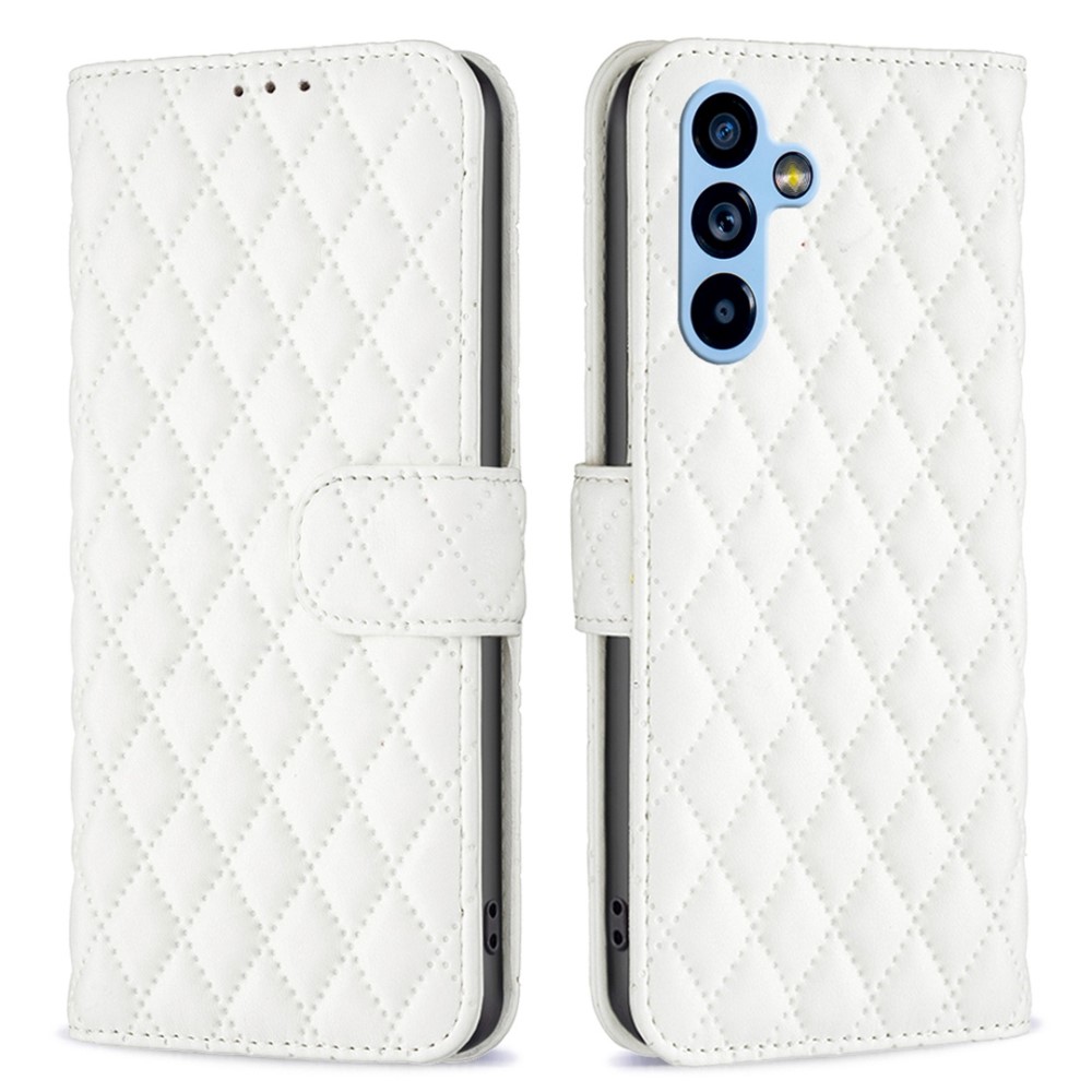  Samsung Galaxy A54 5G Fodral Diamond Läder Vit
