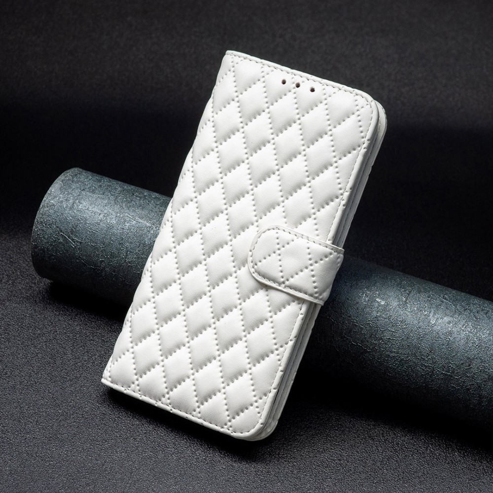  Samsung Galaxy A54 5G Fodral Diamond Läder Vit