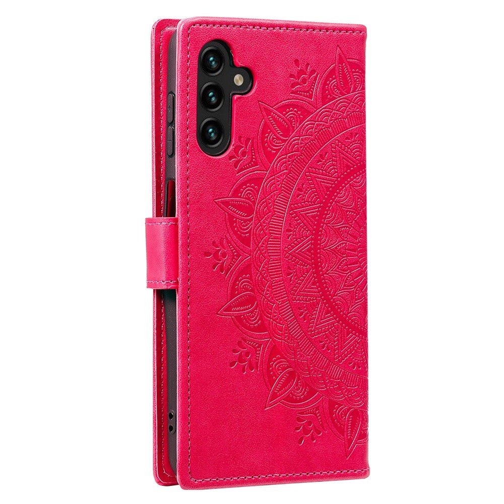  Samsung Galaxy A54 5G Fodral Mandala Läder Rosa