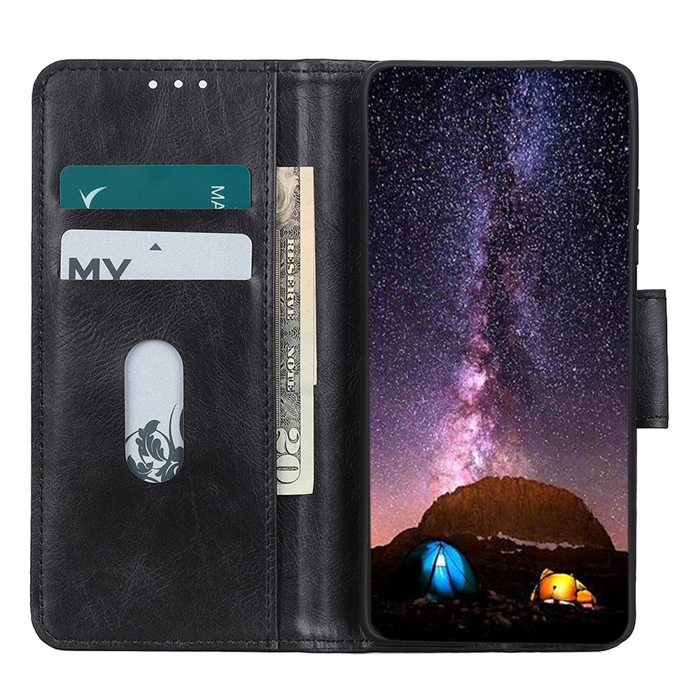  Samsung Galaxy A54 5G Fodral Crazy Horse Läder Svart