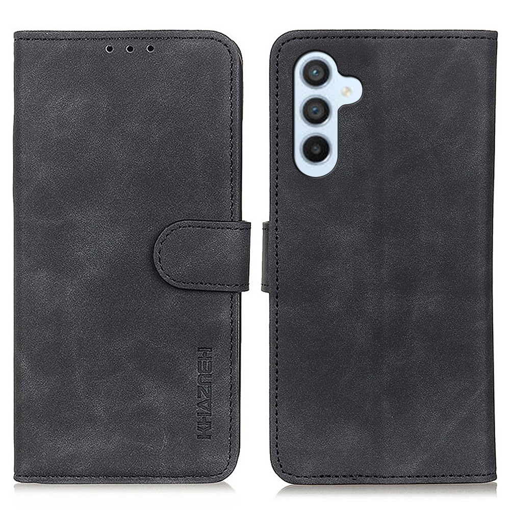 KHAZNEH KHAZNEH Galaxy A34 5G Fodral Retro Läder Svart