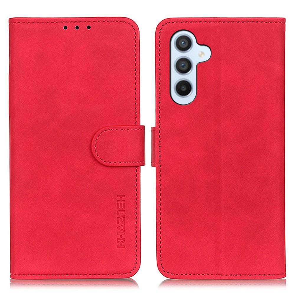 KHAZNEH KHAZNEH Galaxy A34 5G Fodral Retro Läder Röd
