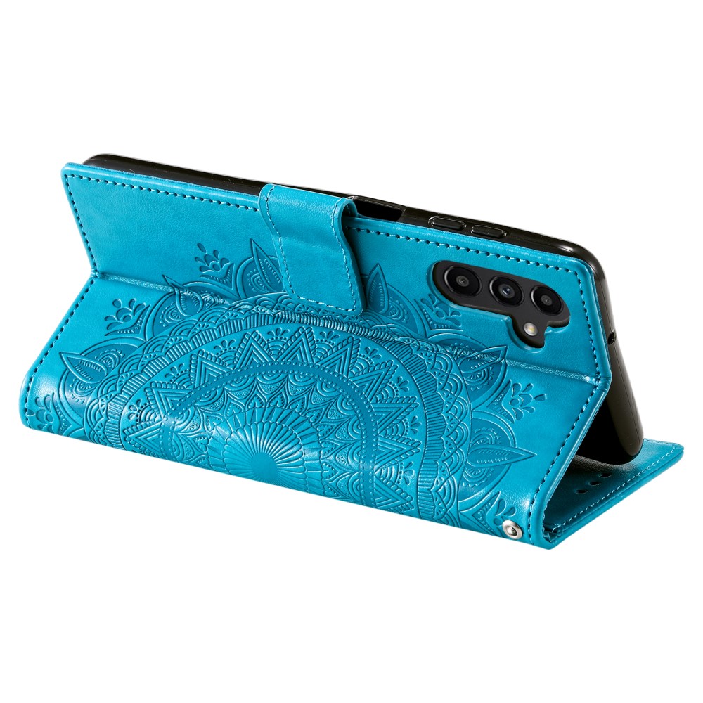  Samsung Galaxy A34 5G Fodral Mandala Läder Blå